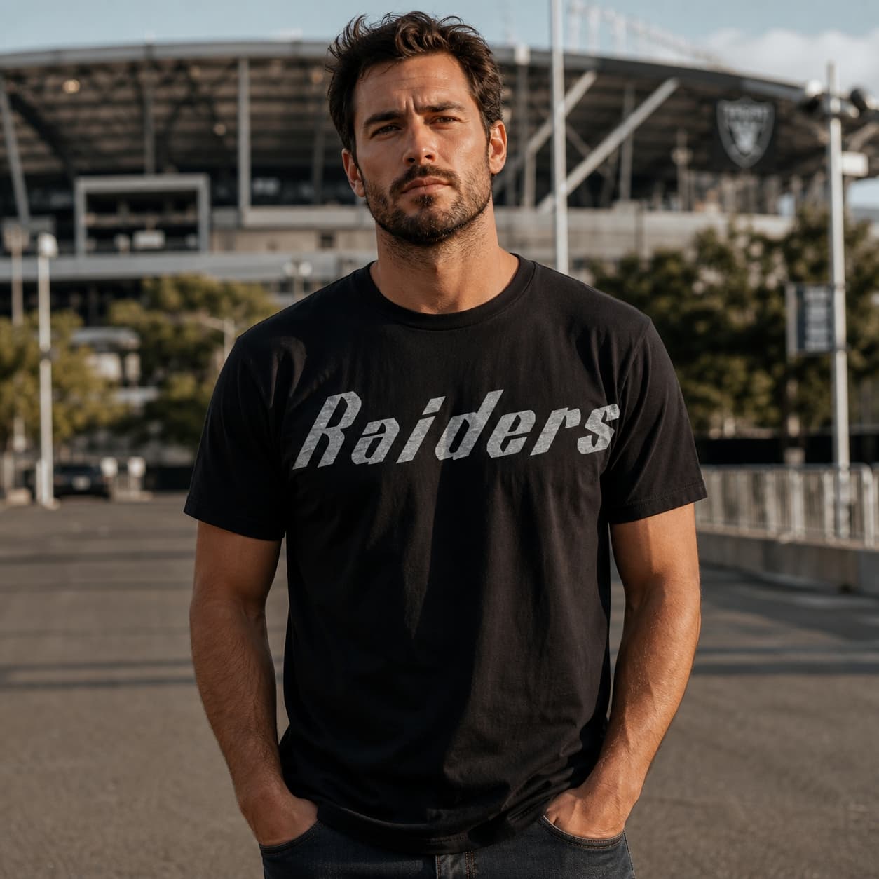 Oakland Raiders Retro Football 1963 Artwork Heather T-Shirt