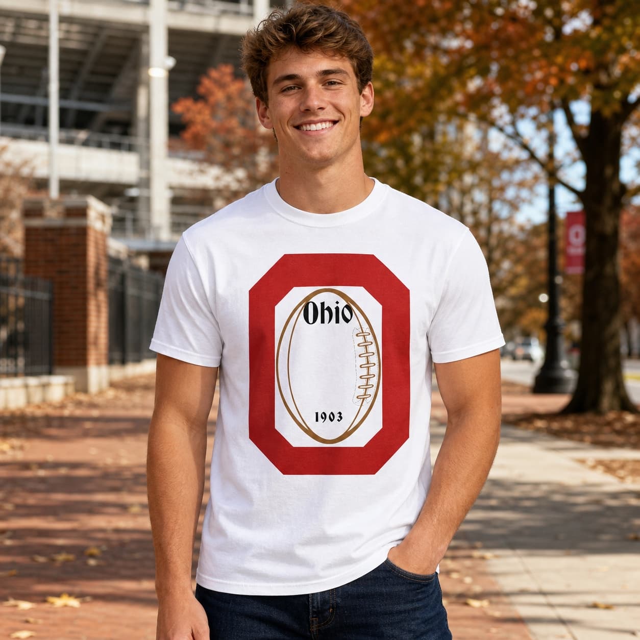 Ohio State Buckeyes Block O Retro Football 1903 Artwork Shirt