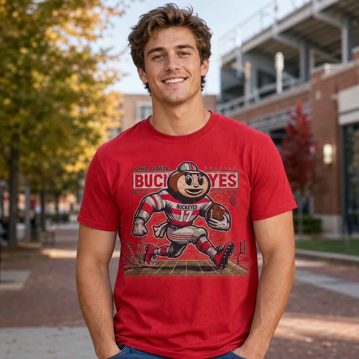 Ohio State Buckeyes Exclusive Retro Football 1980 Artwork Shirt