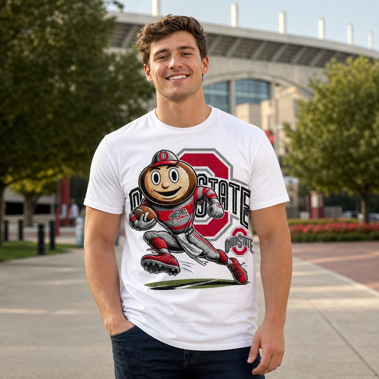 Ohio State Buckeyes Exclusive Retro Football 1996 Artwork Shirt