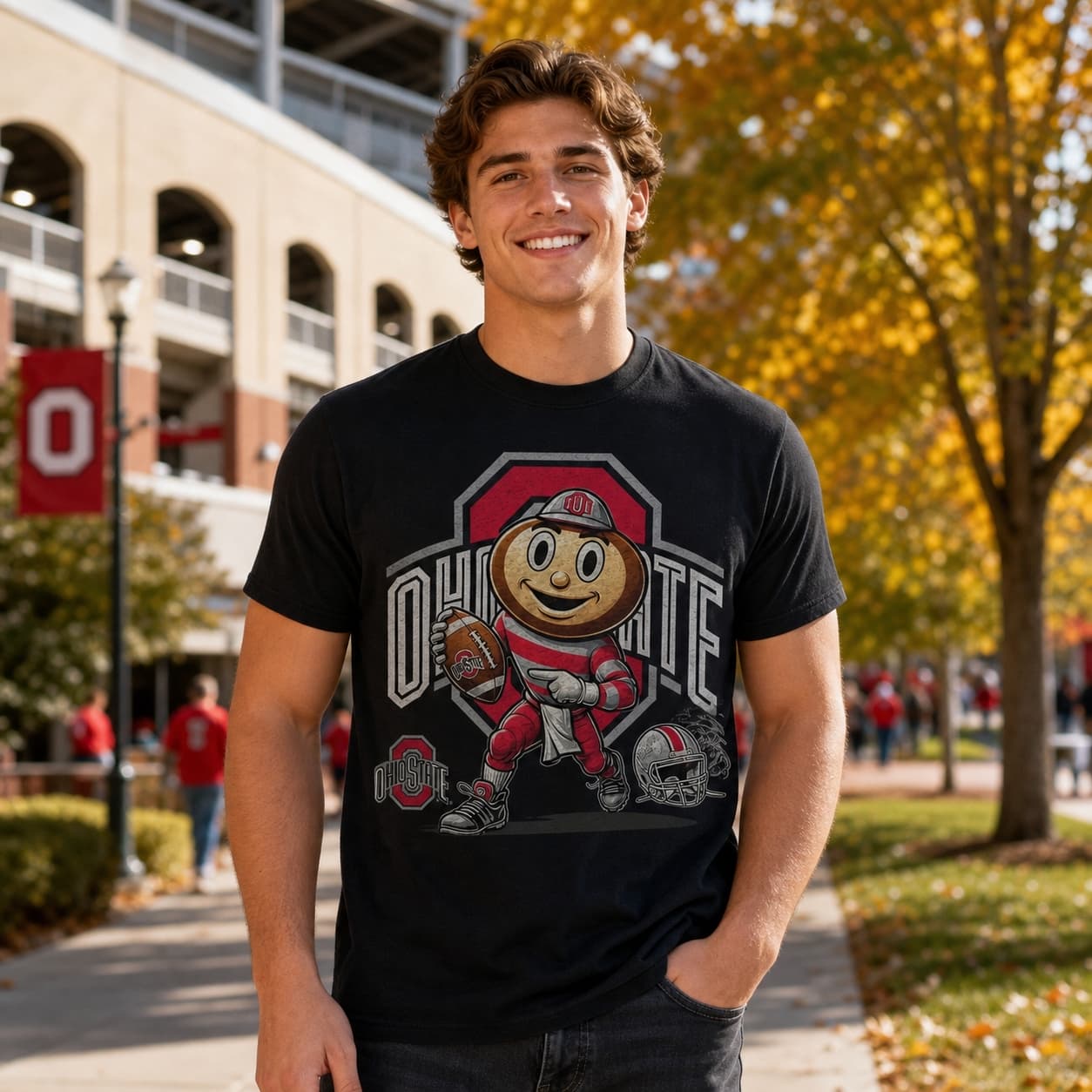 Ohio State Buckeyes Exclusive Retro Football 1997 Artwork Shirt