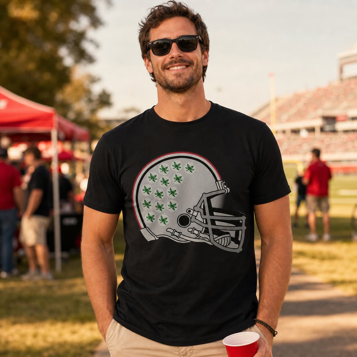 Ohio State Buckeyes Retro Football Helmet 1968 Artwork Shirt