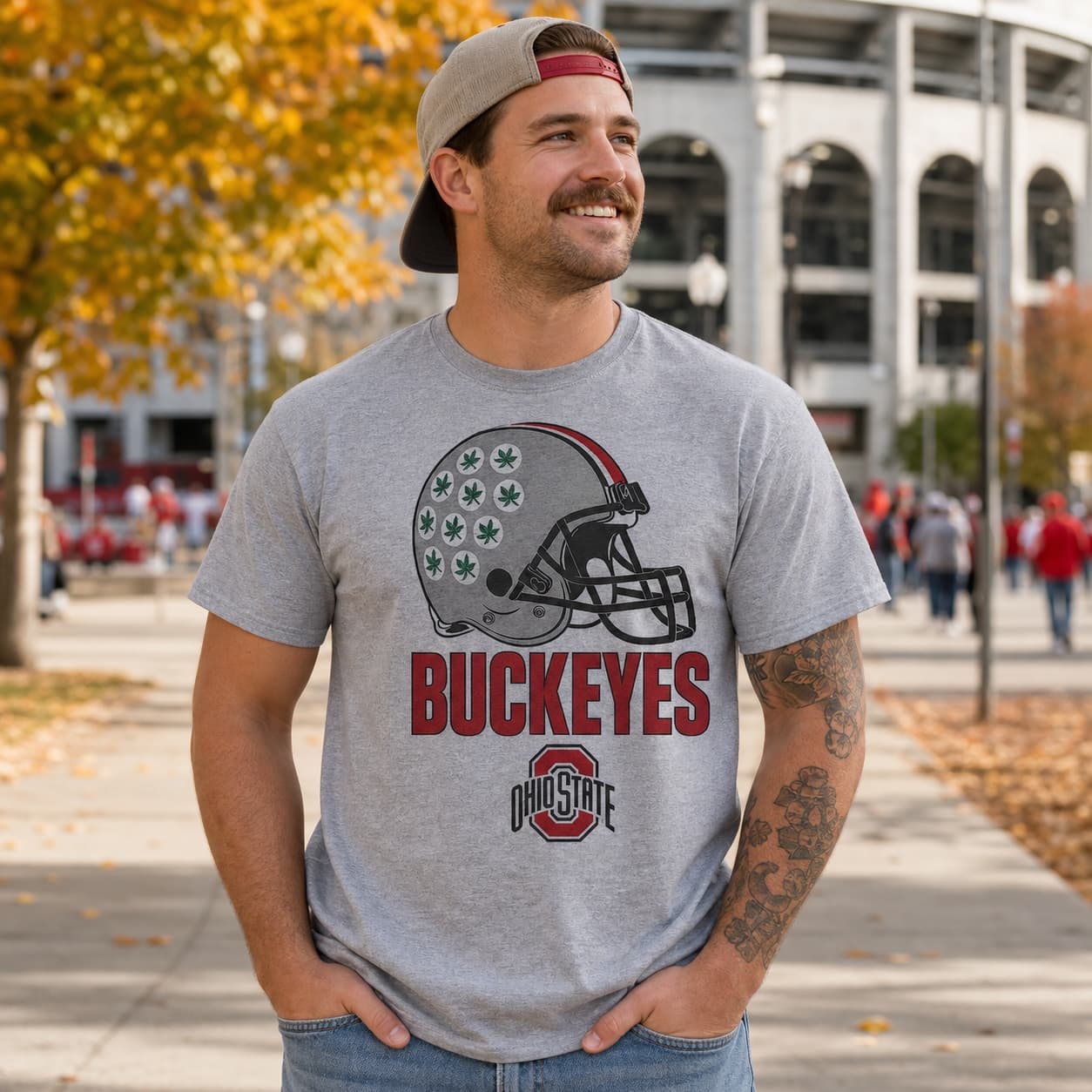 Ohio State Buckeyes Tradition Exclusive Retro Football Artwork Shirt