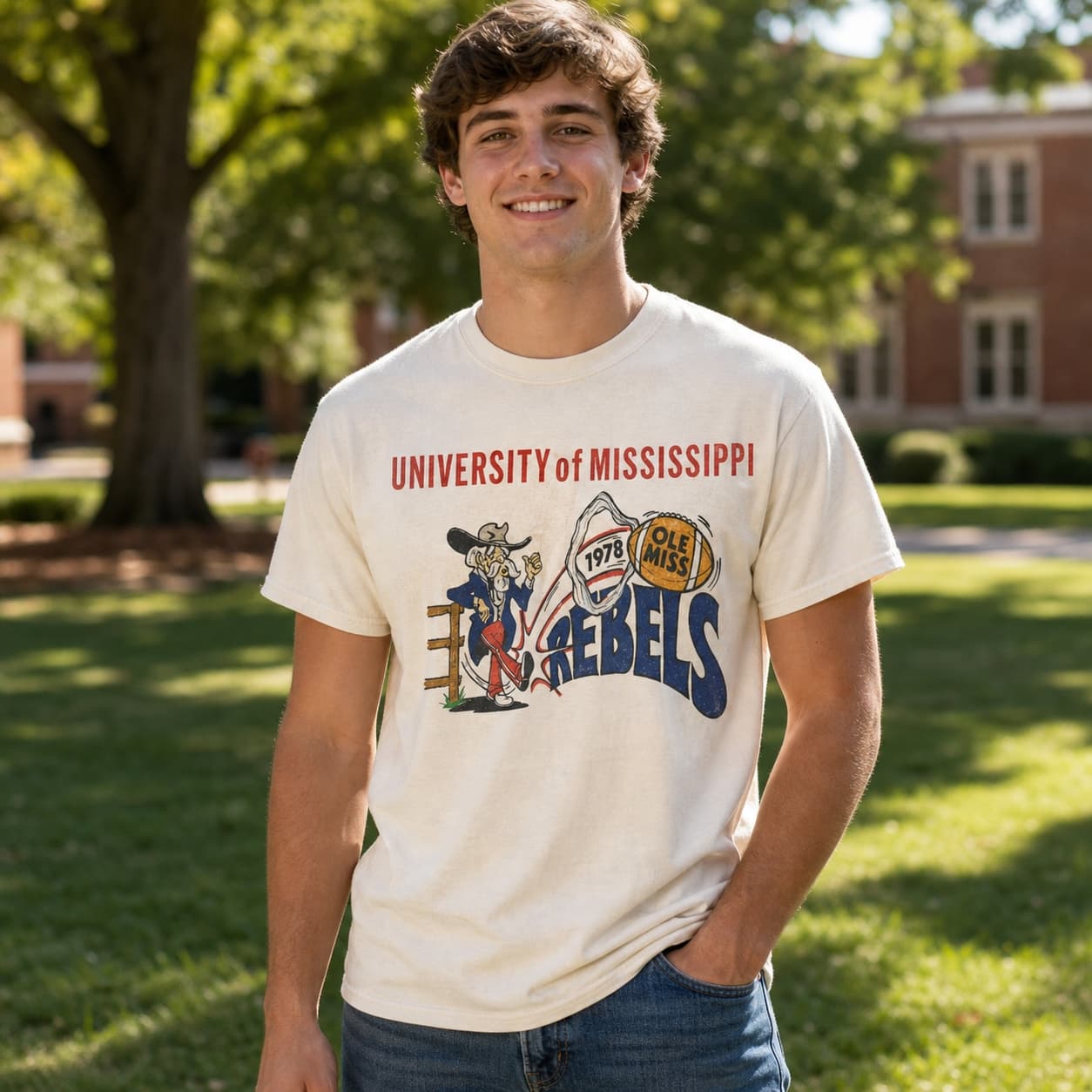 Ole Miss Rebels Retro Football 1978 Artwork Shirt