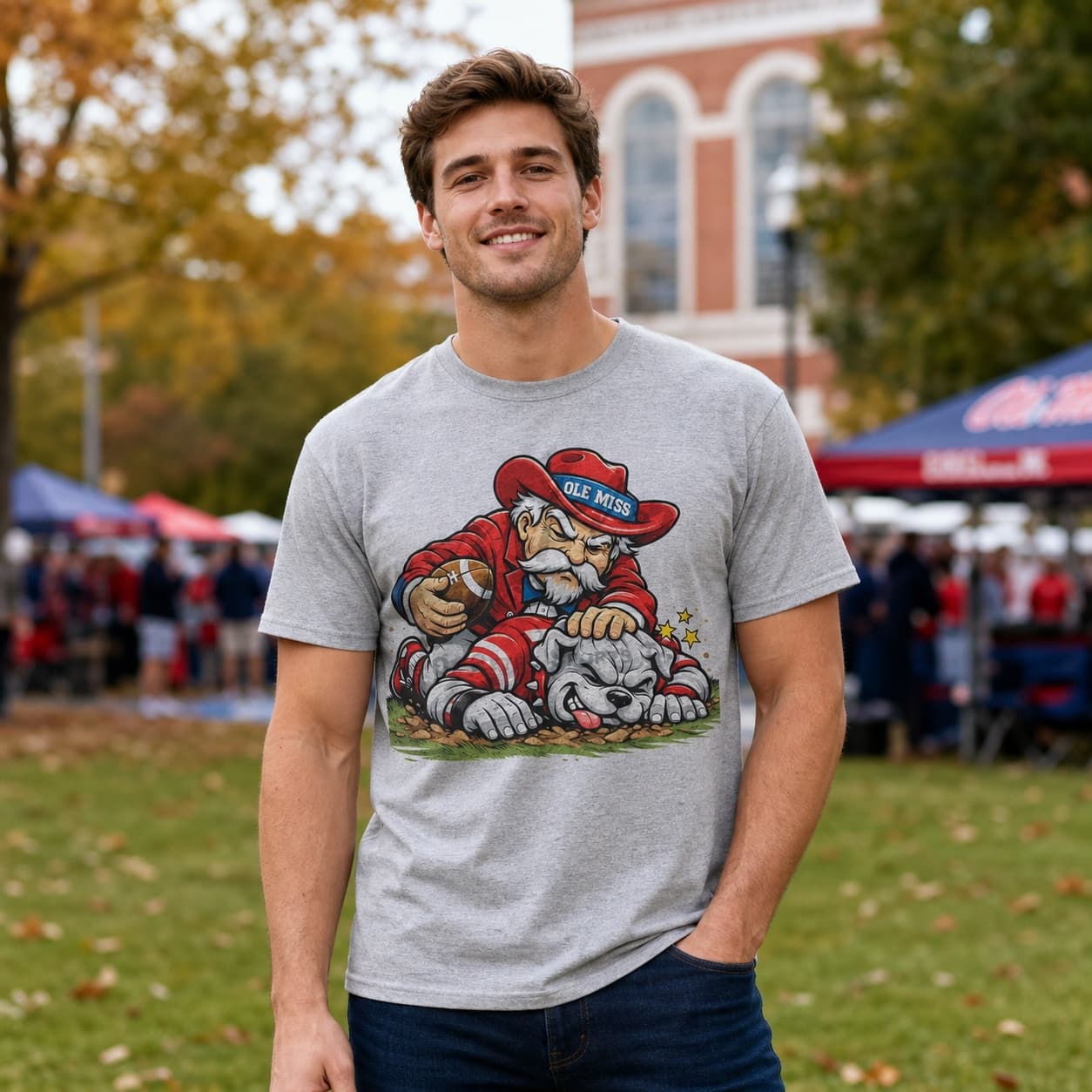Ole Miss Rebels vs. Georgia Bulldogs Playoffs Retro Rivalries Football Artwork Shirt