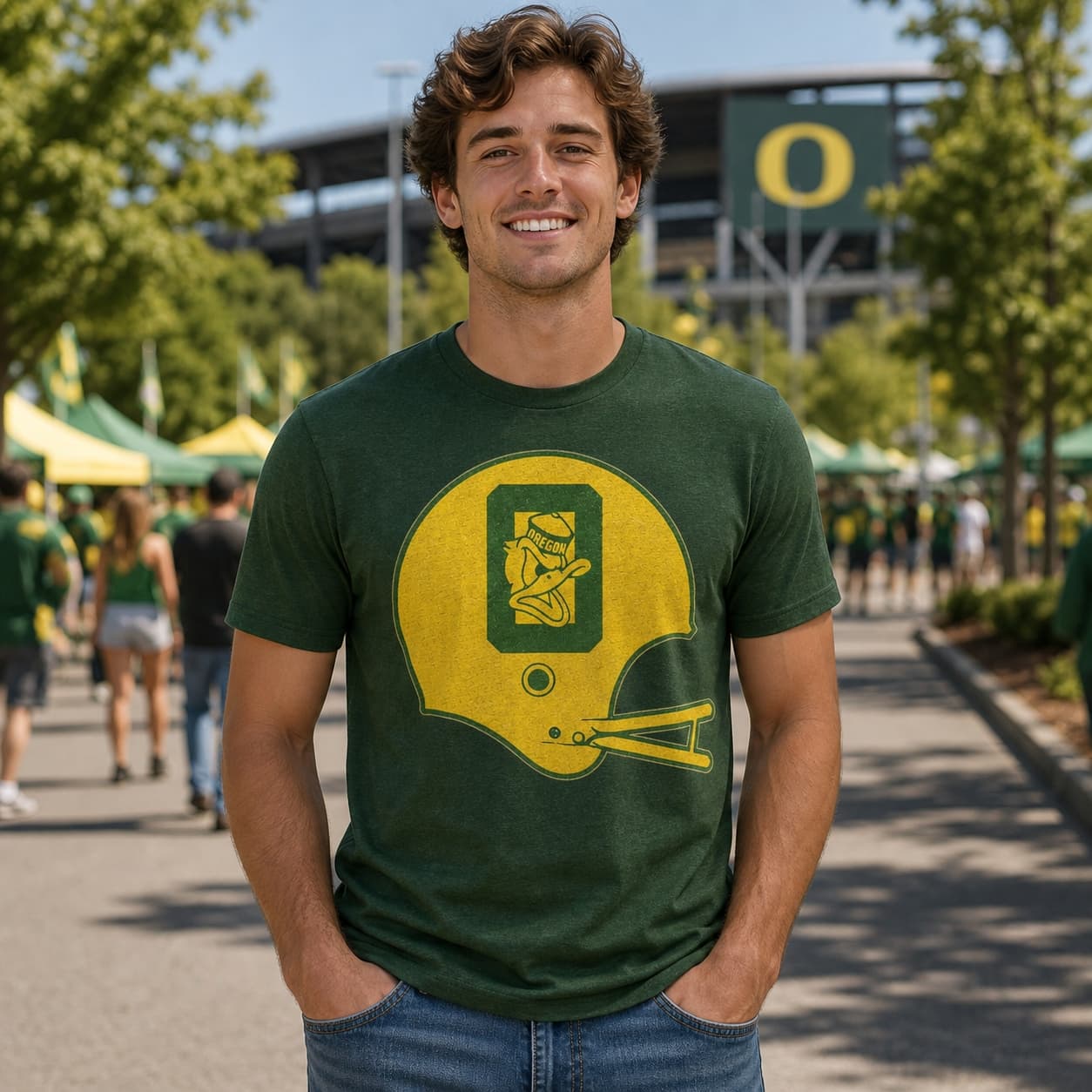 Oregon Ducks Helmet Retro Football 1967 Artwork Shirt