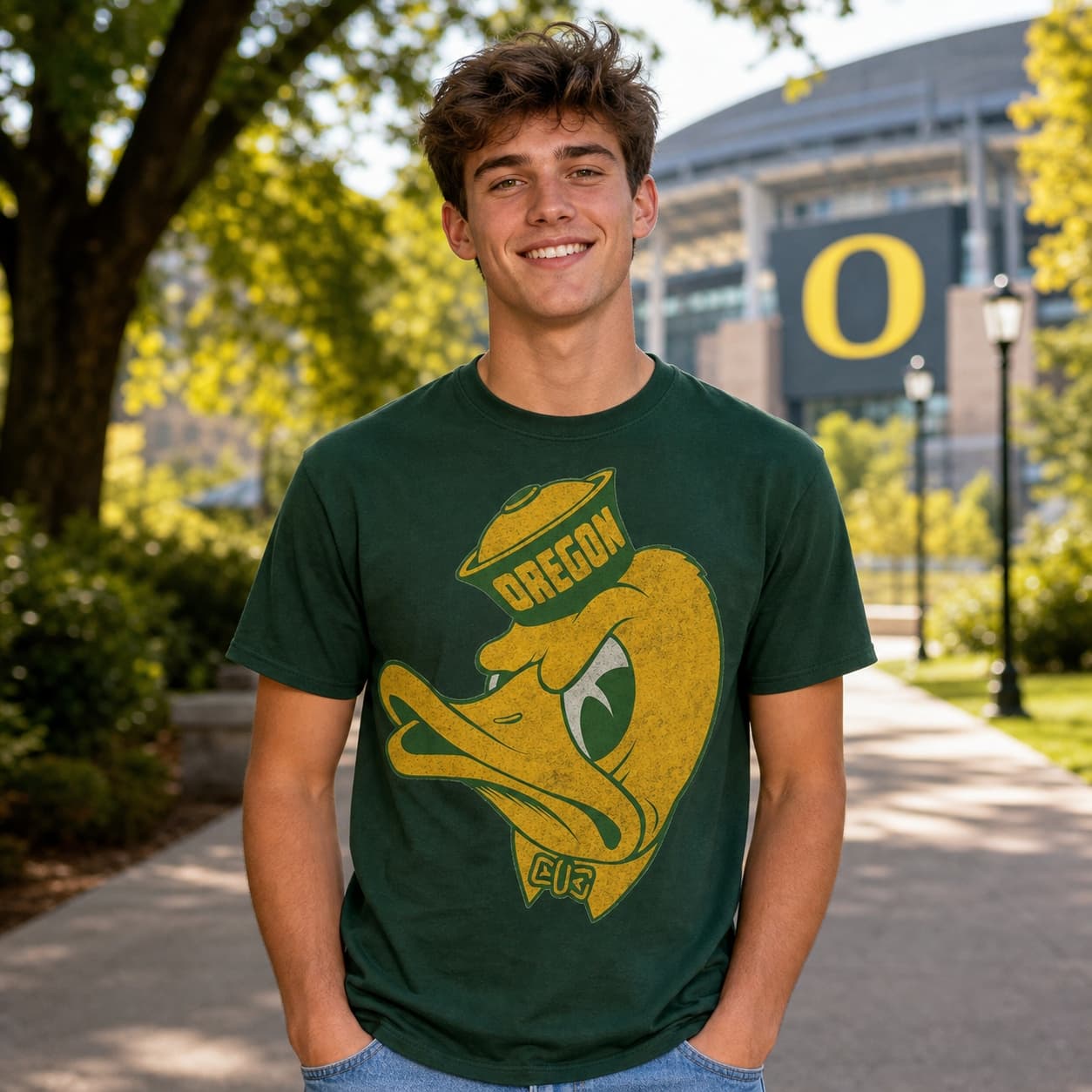 Oregon Ducks Retro 1955 Artwork Shirt