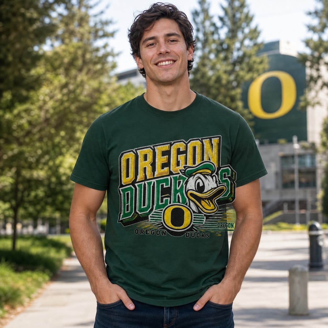 Oregon Ducks Retro Artwork Shirt