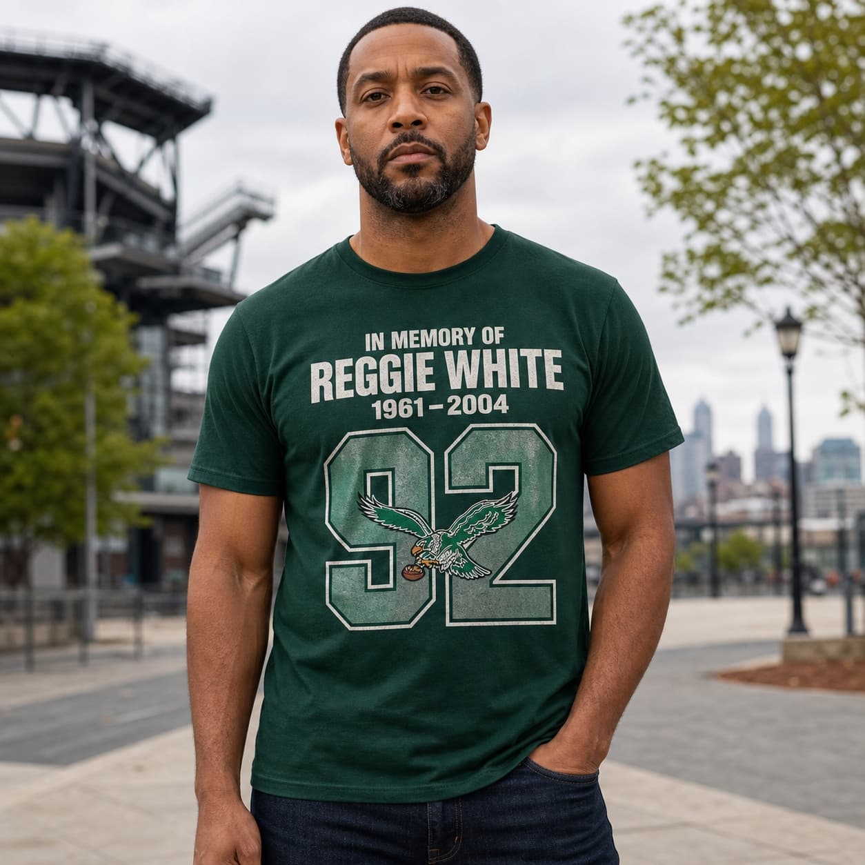 Philadelphia Eagles Reggie White Retro Football Legend Artwork Shirt