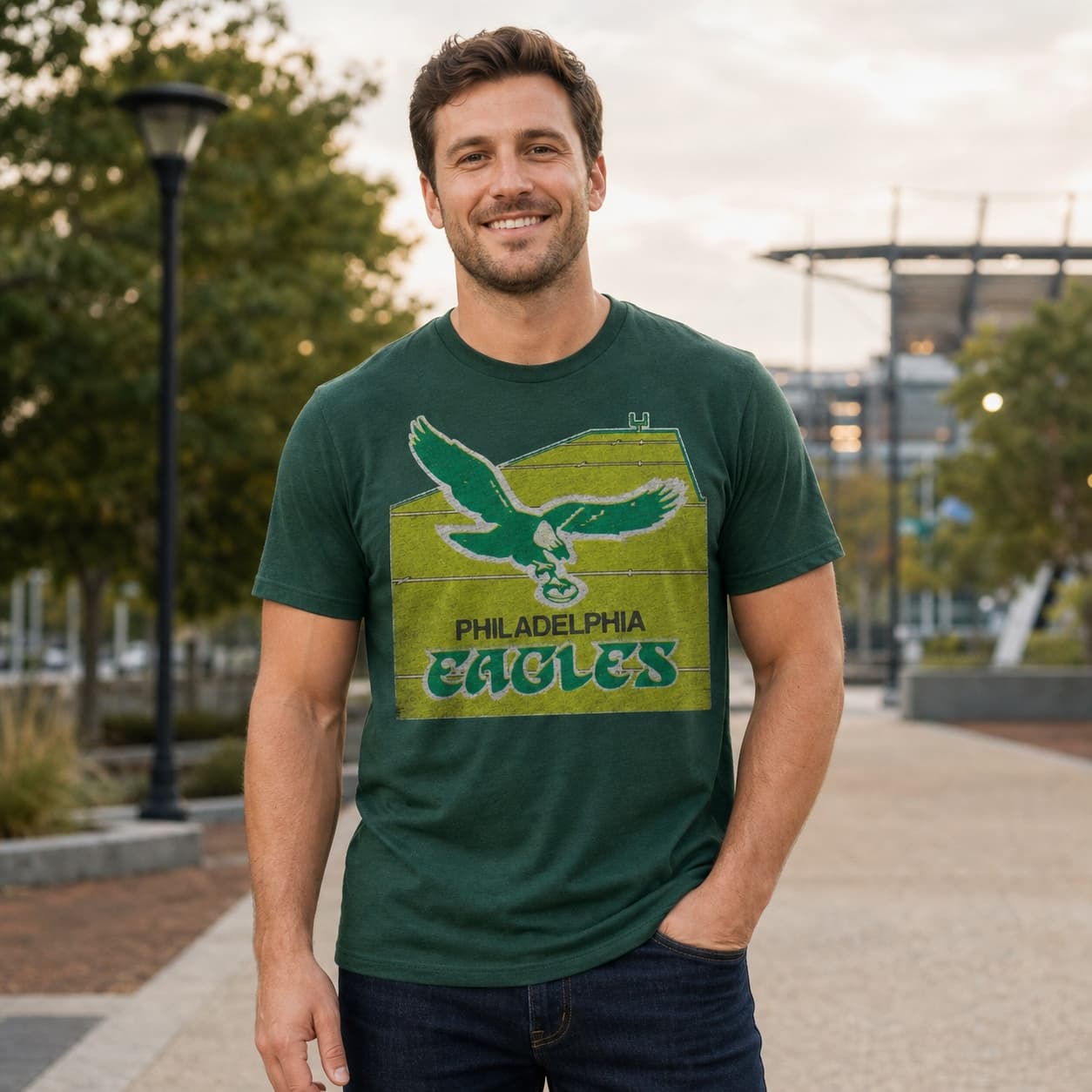 Philadelphia Eagles Retro Football 1972 Artwork Shirt
