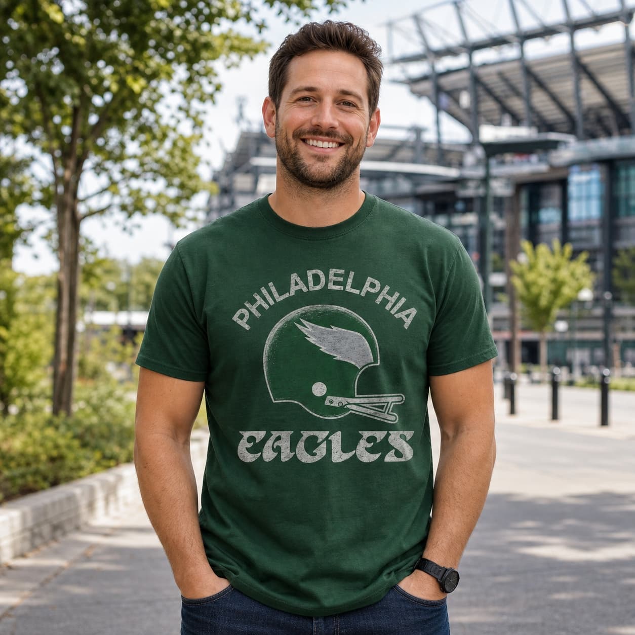 Philadelphia Eagles Retro Football 1974 Artwork Shirt