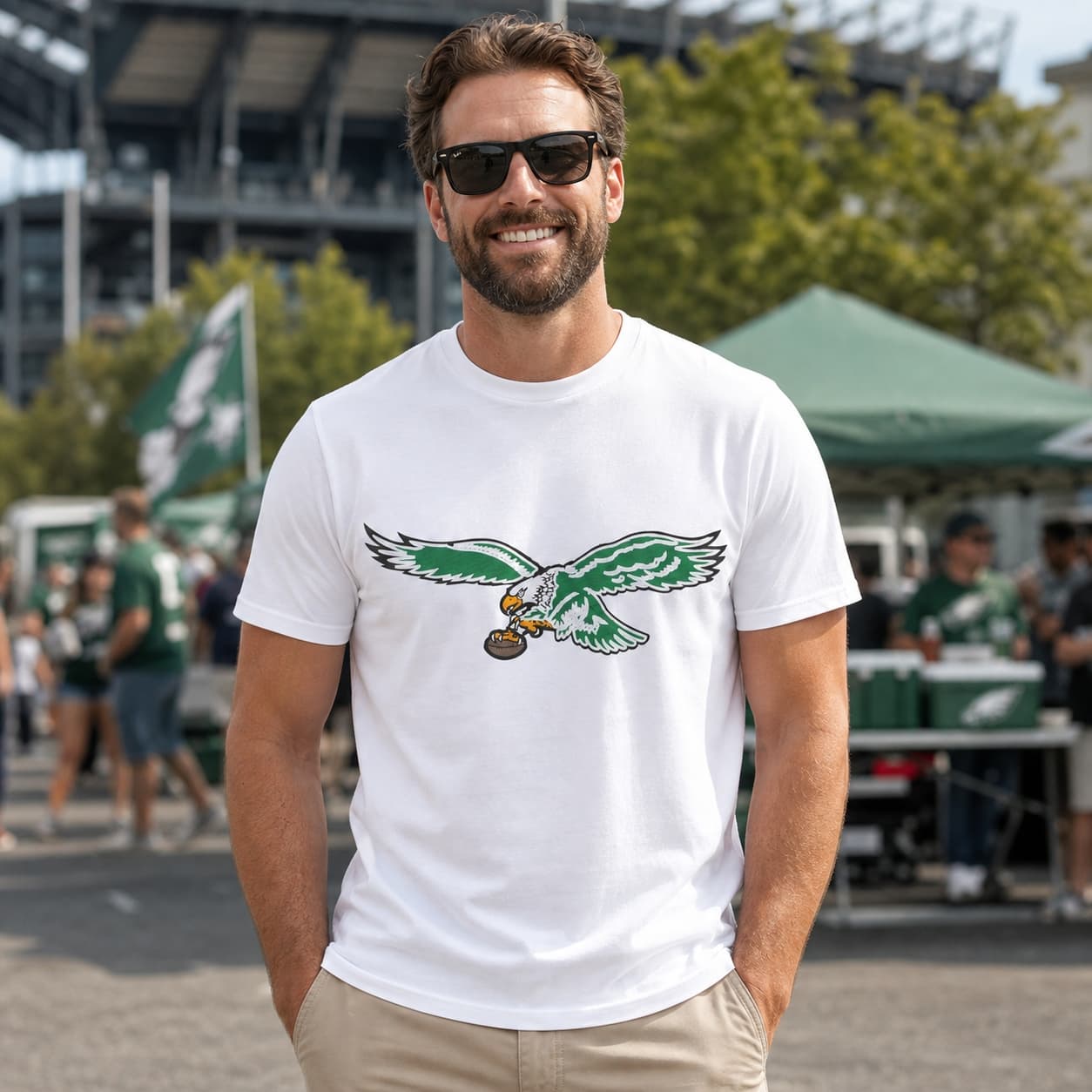 Philadelphia Eagles Retro Football 1987 Artwork Shirt