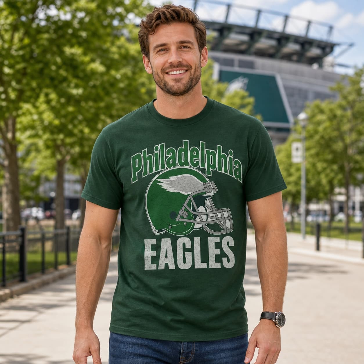 Philadelphia Eagles Retro Helmet Football 1986 Artwork Shirt