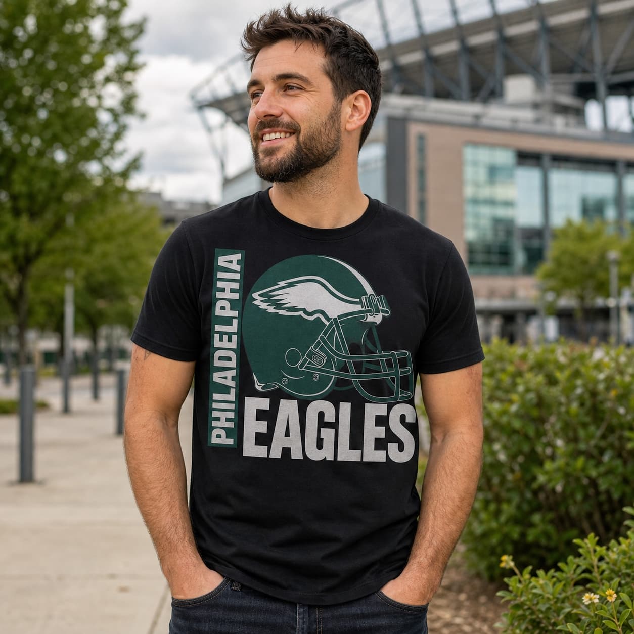 Philadelphia Eagles Retro Rivals Football Helmet Artwork Shirt