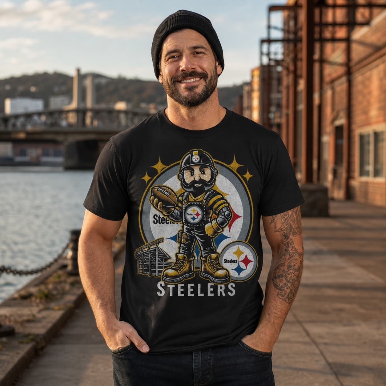 Pittsburgh Steelers Exclusive Retro Football Steely McBeam Artwork Shirt