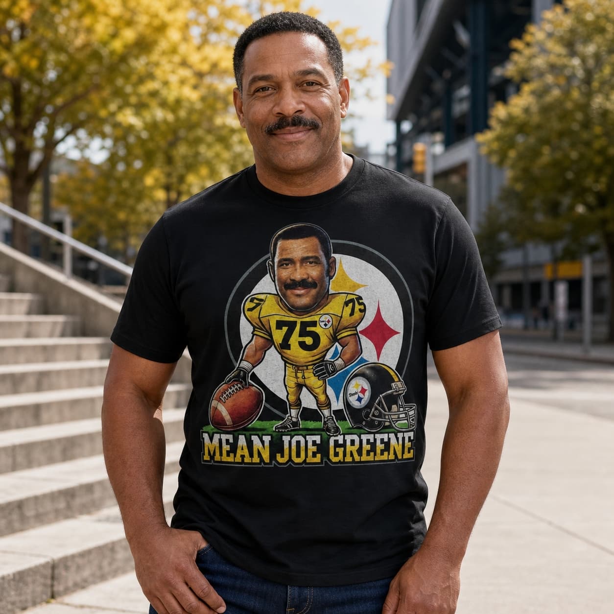 Pittsburgh Steelers Mean Joe Greene Exclusive Retro Football 1978 Artwork Shirt