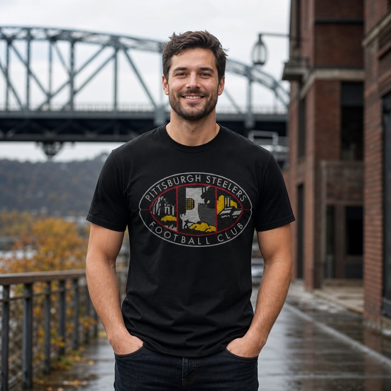 Pittsburgh Steelers Retro Football 1945 Artwork Shirt