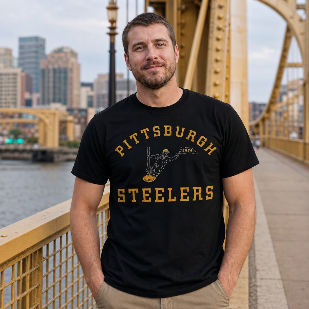 Pittsburgh Steelers Retro Football 1954 Artwork Shirt
