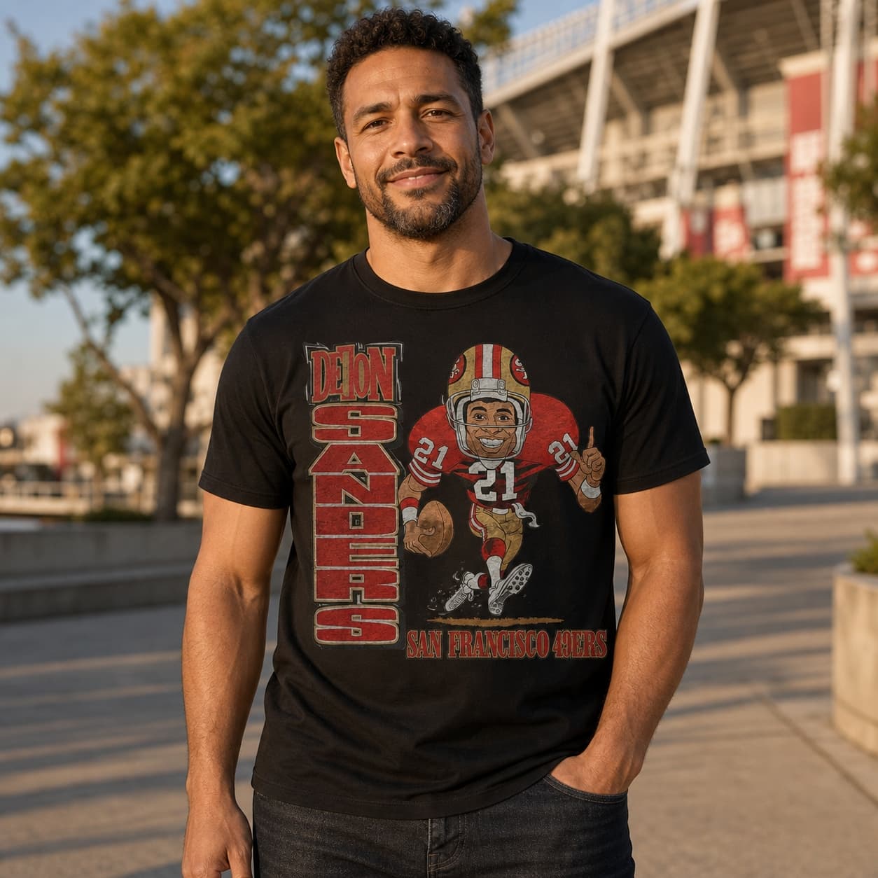 San Francisco 49ers Deion Sanders Retro Football 1994 Artwork Shirt