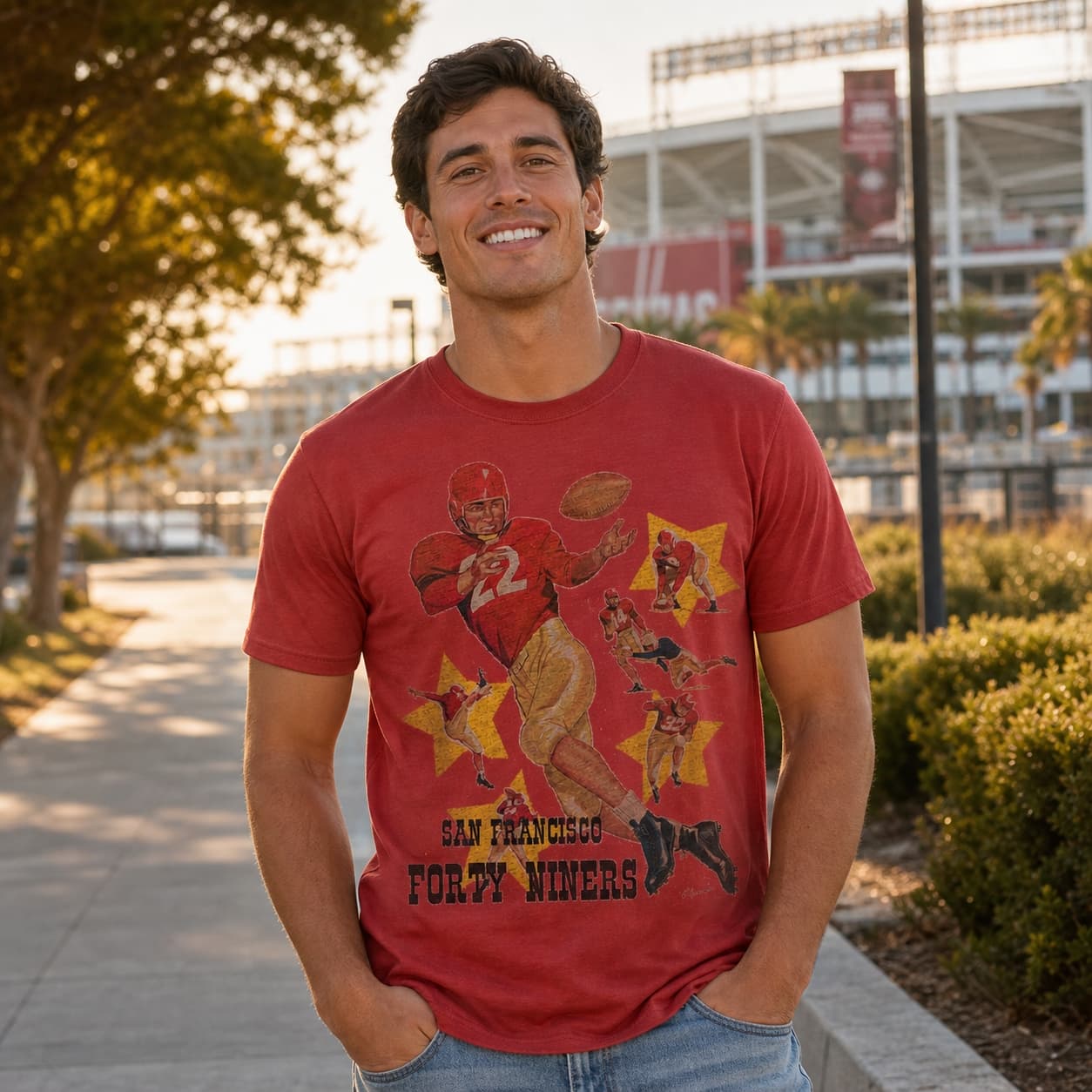 San Francisco 49ers Retro Football 1960 Artwork Shirt