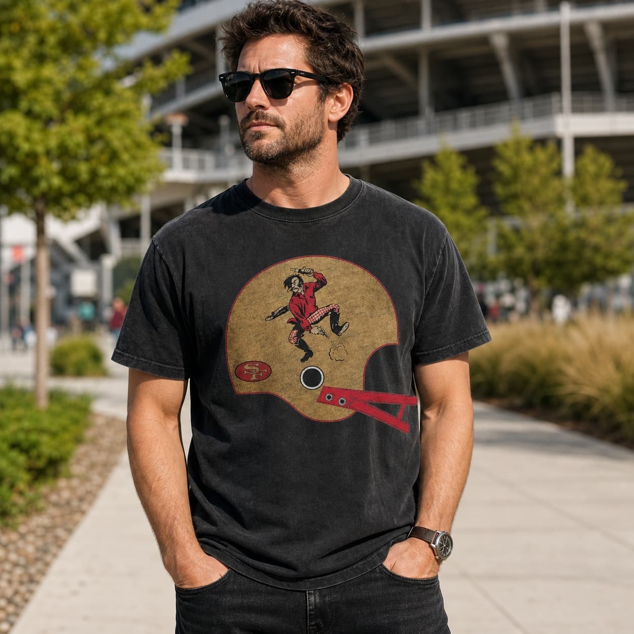 San Francisco 49ers Retro Football Helmet 1964 Artwork Shirt