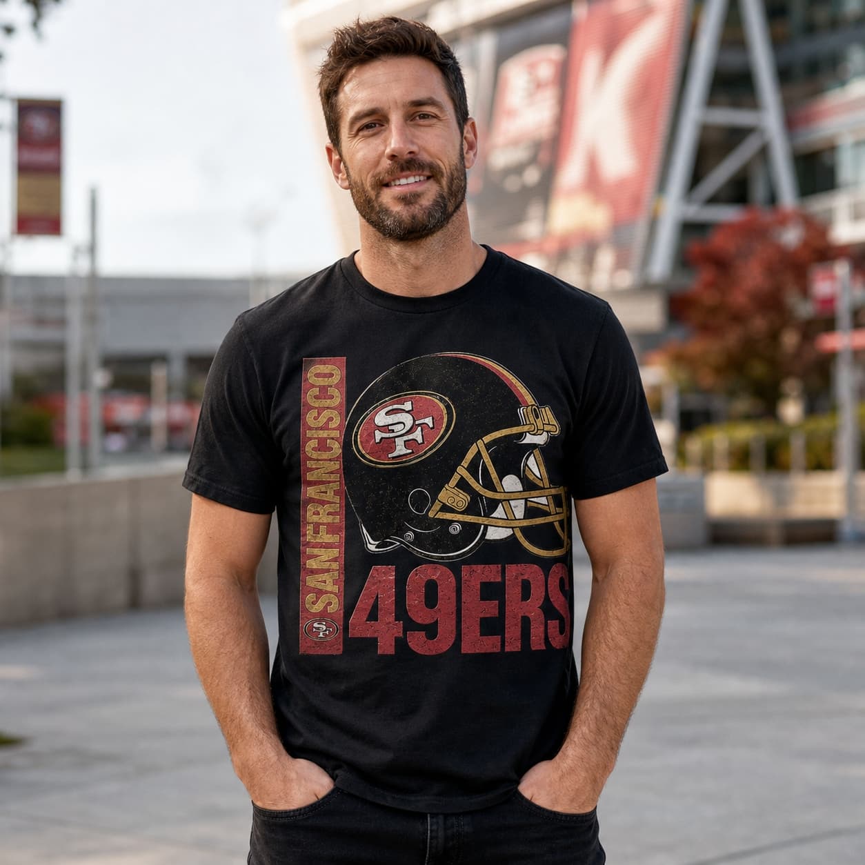 San Francisco 49ers Retro Rivals Football Helmet Artwork Shirt