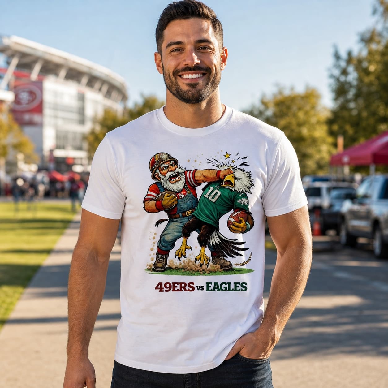 San Francisco 49ers vs. Philadelphia Eagles Rivals Football T-Shirt