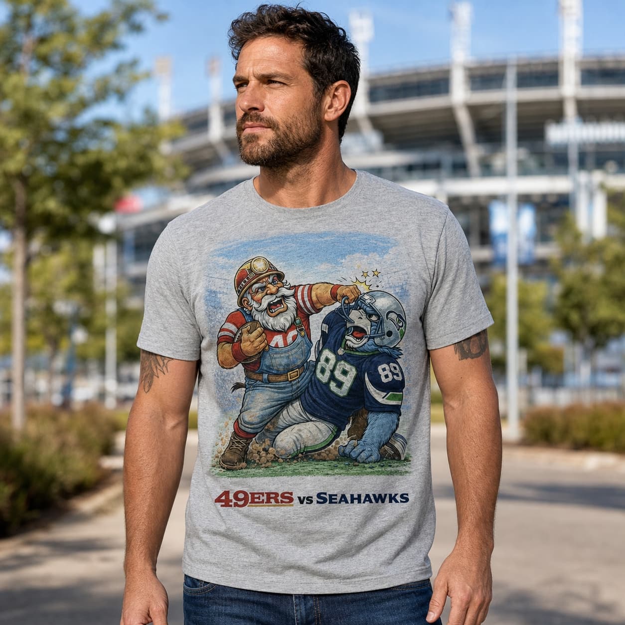 San Francisco 49ers vs. Seattle Seahawks Rivals Football T-Shirt