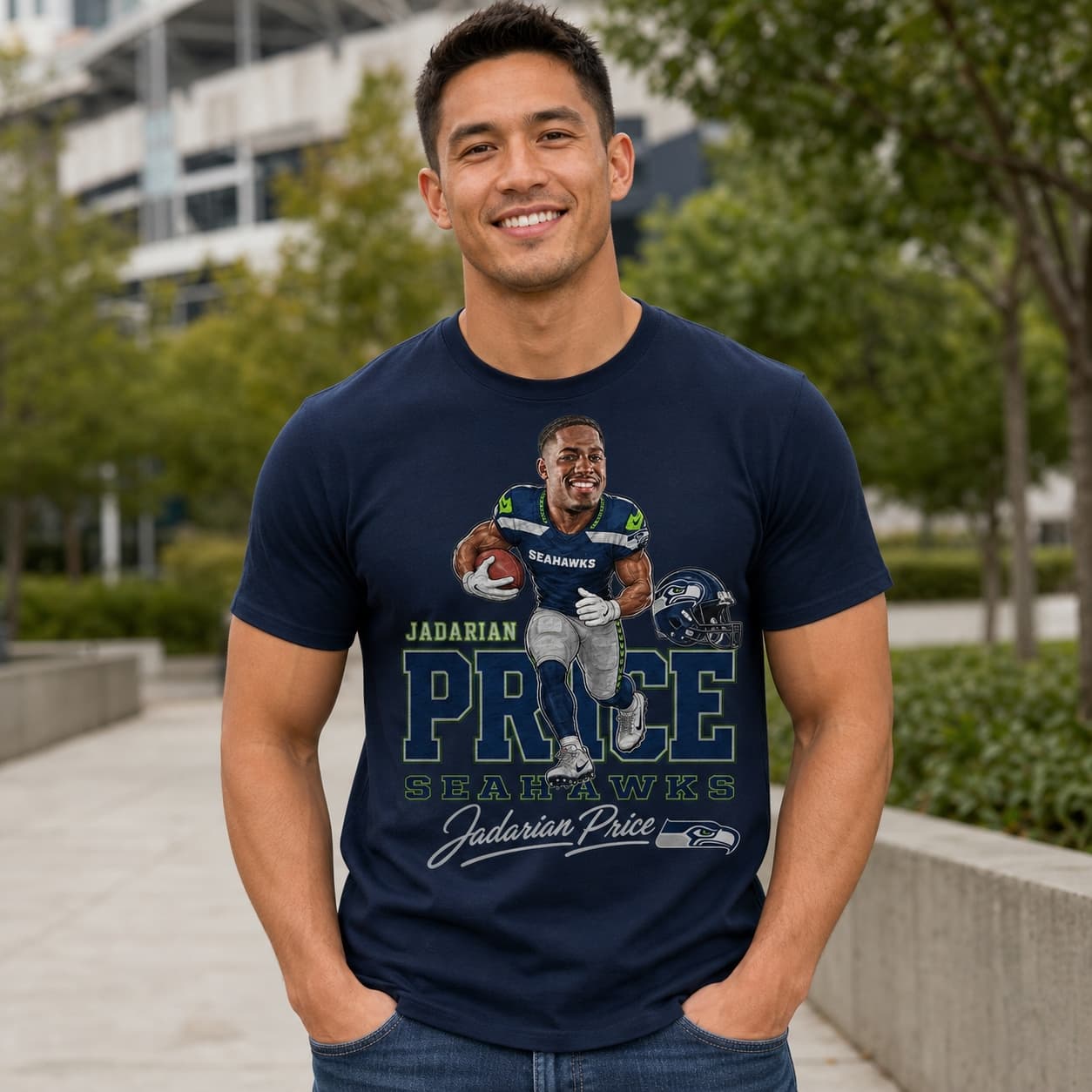 Seattle Seahawks Jadarian Price Draft Football T-Shirt