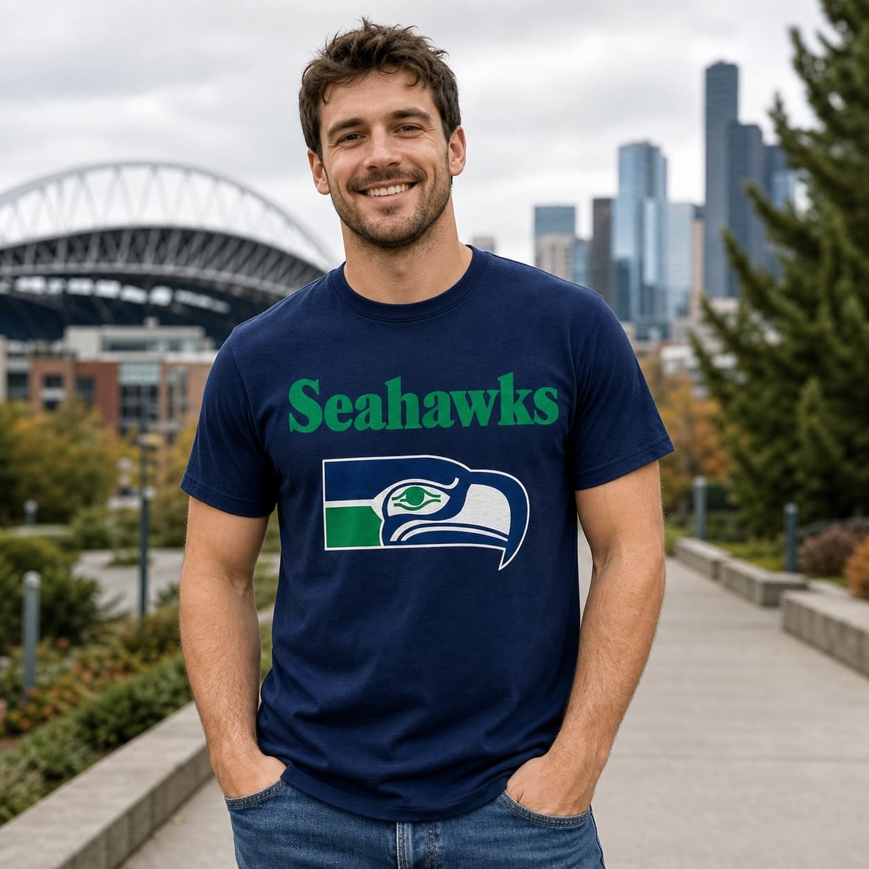 Seattle Seahawks Retro Football 1976 Artwork Shirt