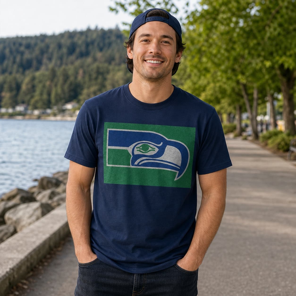 Seattle Seahawks Retro Football 1977 Artwork Shirt