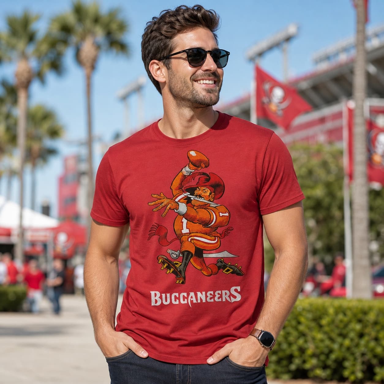 Tampa Bay Buccaneers Mascot Retro Football 1992 Artwork Shirt