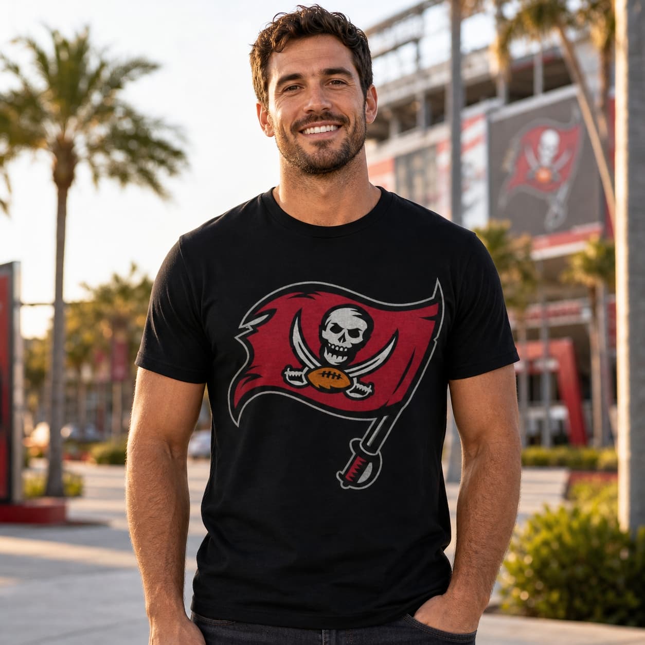 Tampa Bay Buccaneers Retro Football Flag 1995 Artwork Shirt