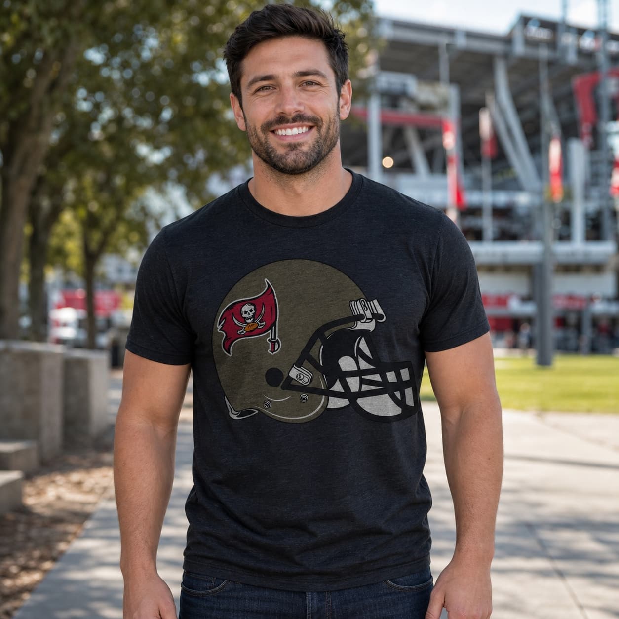 Tampa Bay Buccaneers Retro Football Helmet 1996 Artwork Shirt