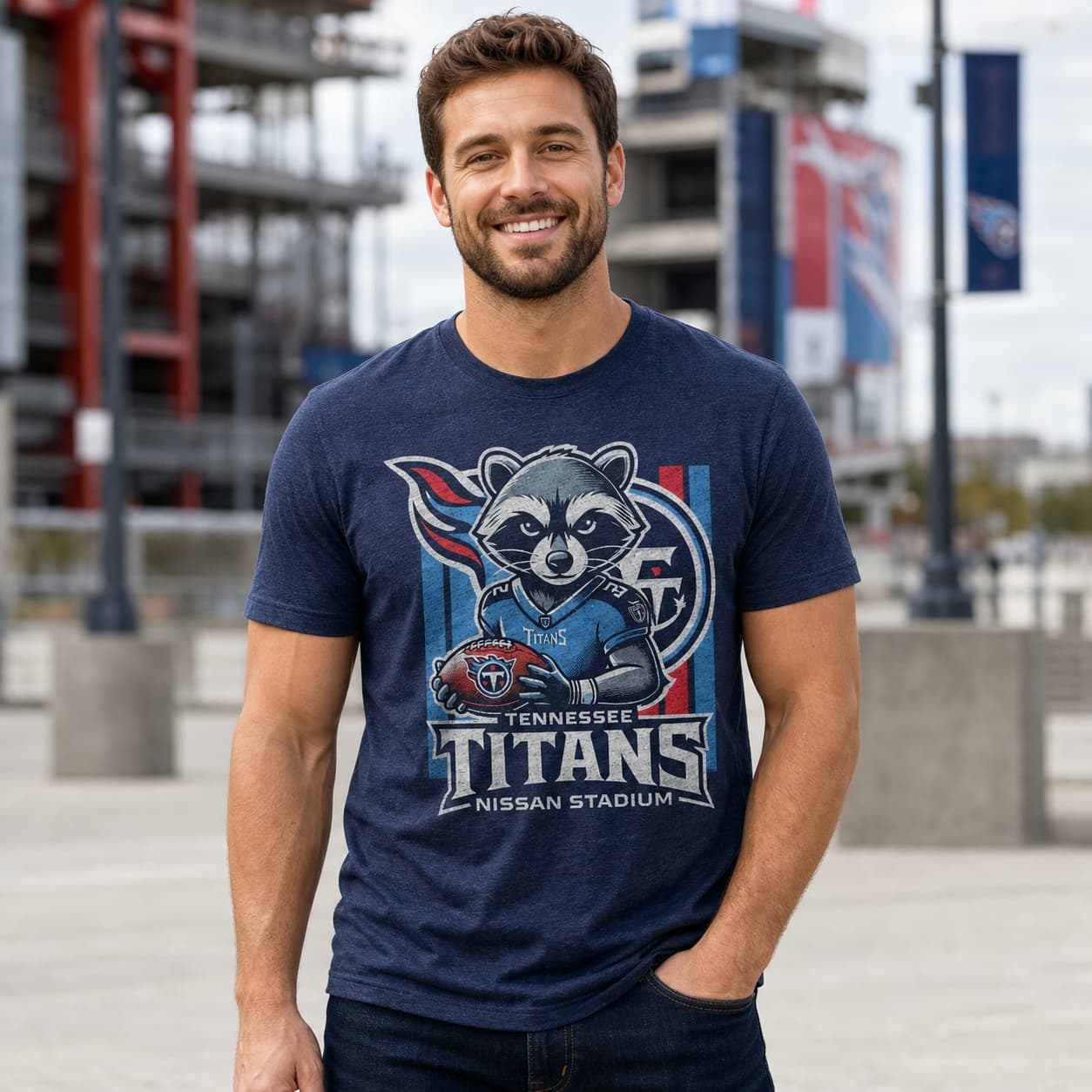 Tennessee Titans Exclusive Retro Football Artwork Shirt