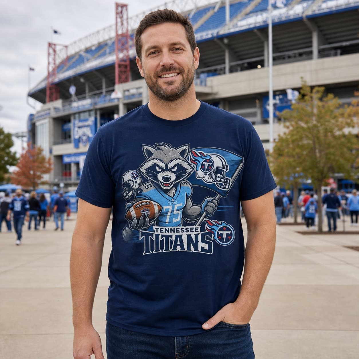 Tennessee Titans Exclusive Retro Football Flag Artwork Shirt