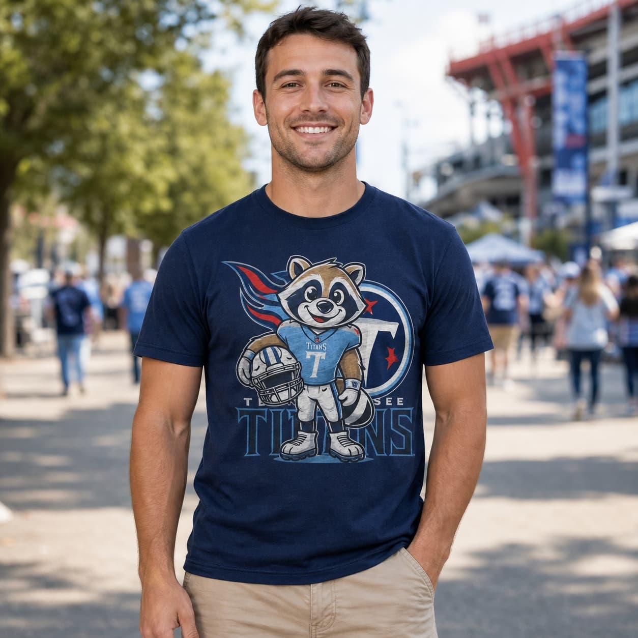 Tennessee Titans Exclusive Retro Football Helmet Artwork Shirt