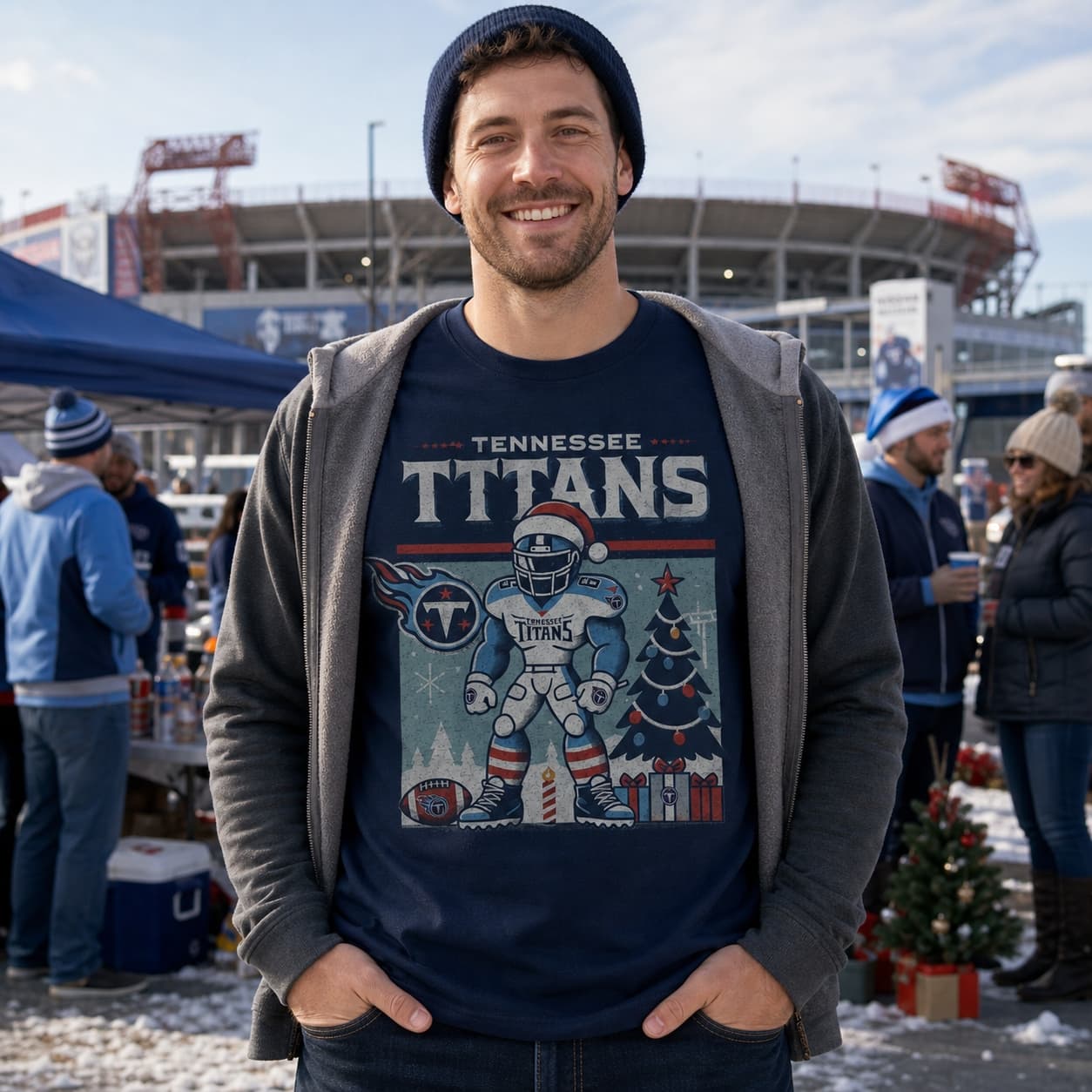 Tennessee Titans Holiday Exclusive Retro Football Artwork Shirt