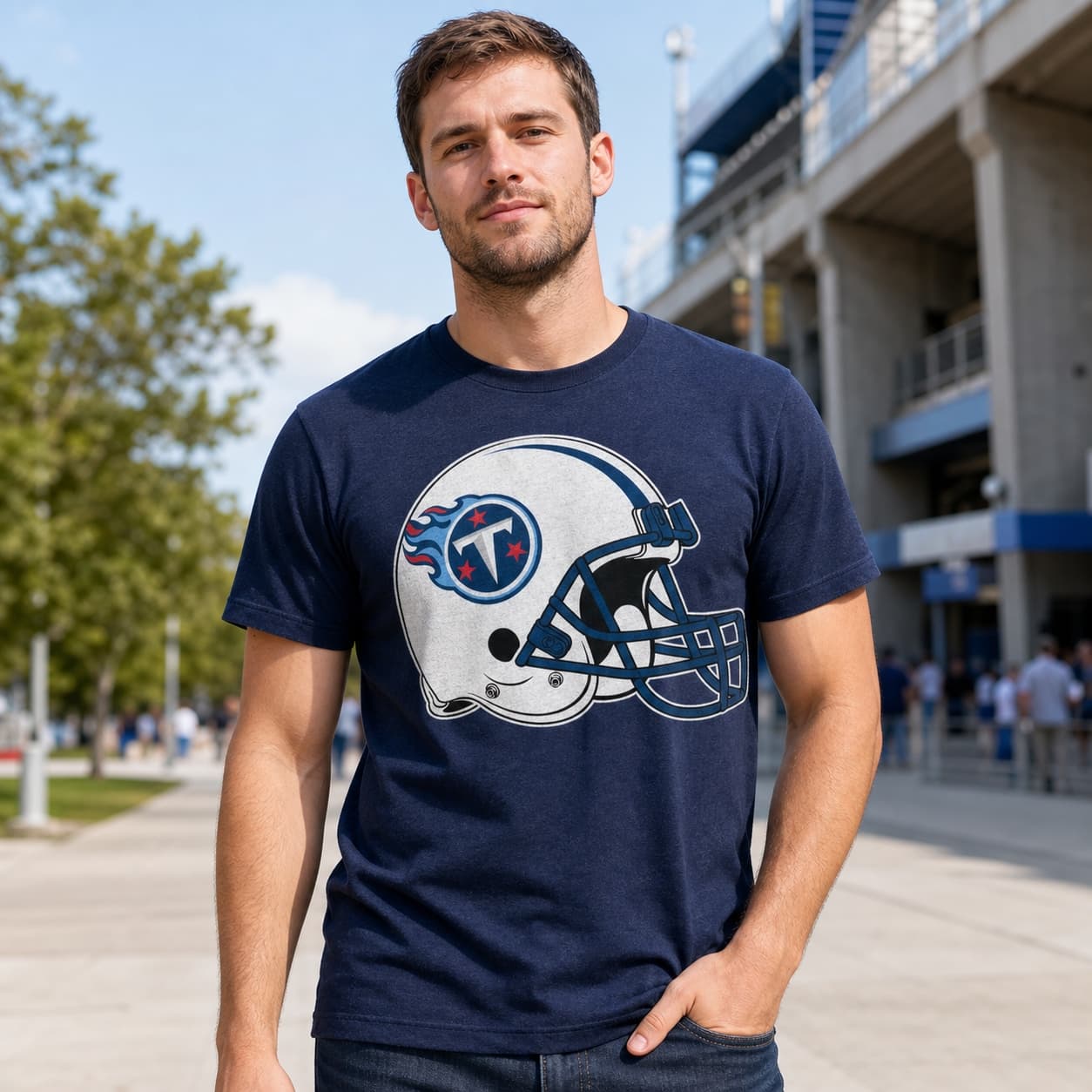 Tennessee Titans Retro Football 1999 Artwork TShirt