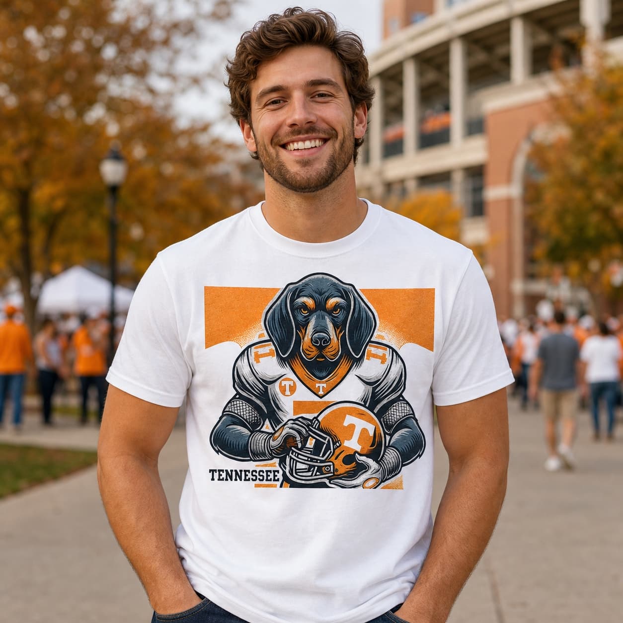 Tennessee Volunteers Exclusive Retro Football Helmet Artwork Shirt