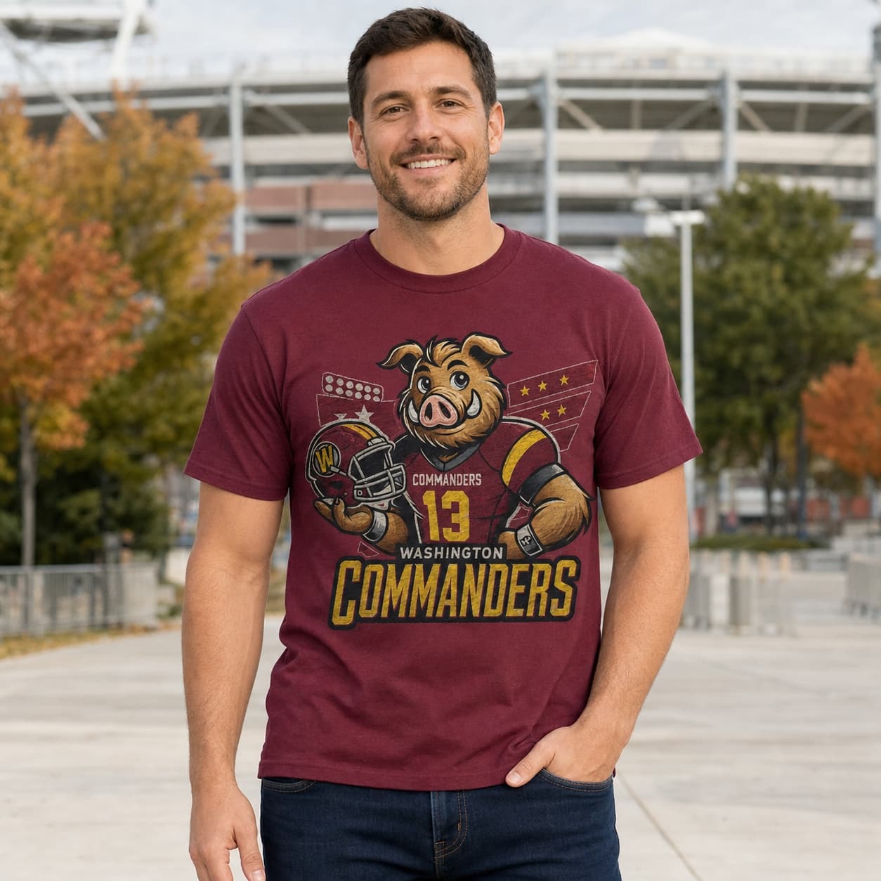 Washington Commanders Exclusive Retro Football Helmet Artwork Shirt