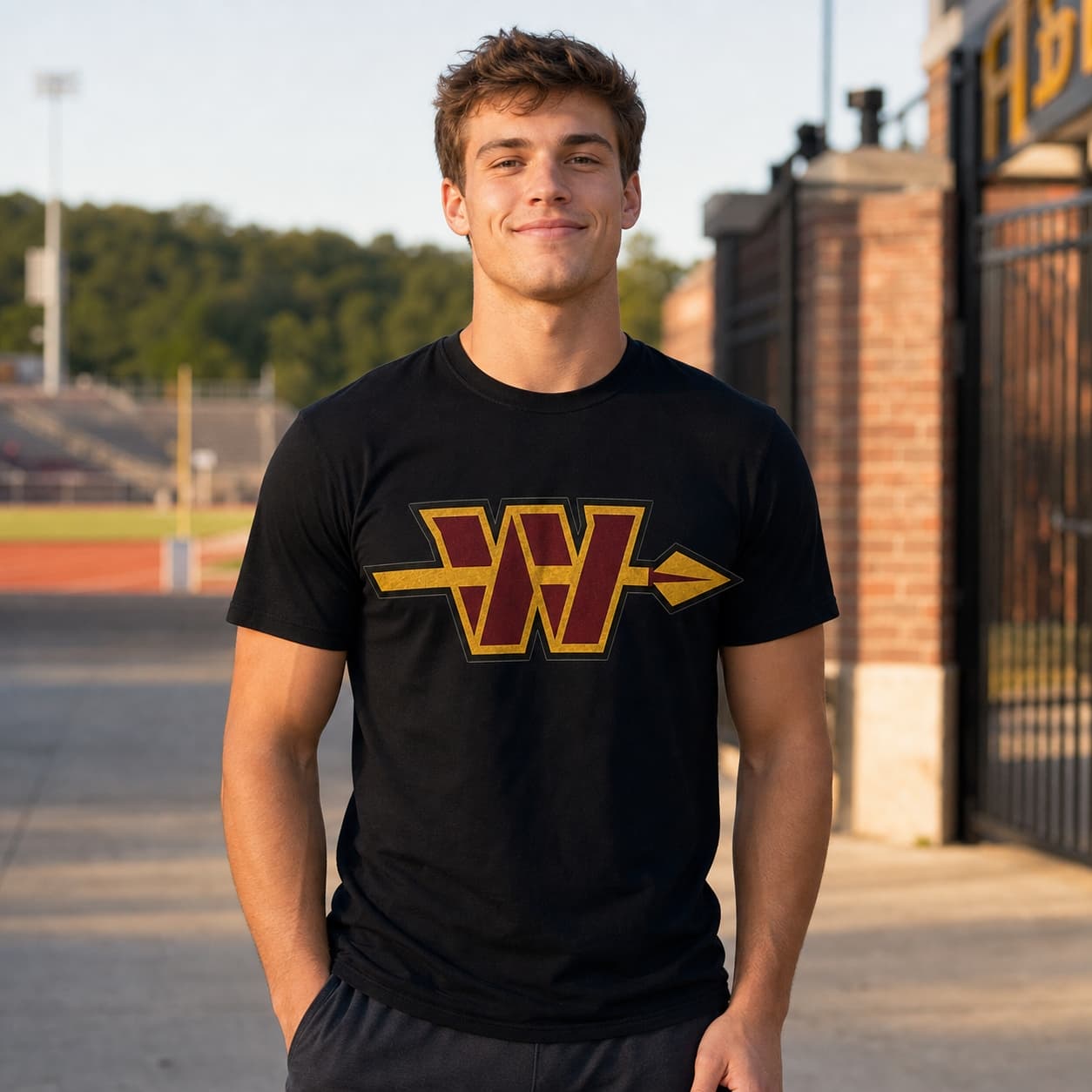 Washington Commanders Spear Football T-Shirt