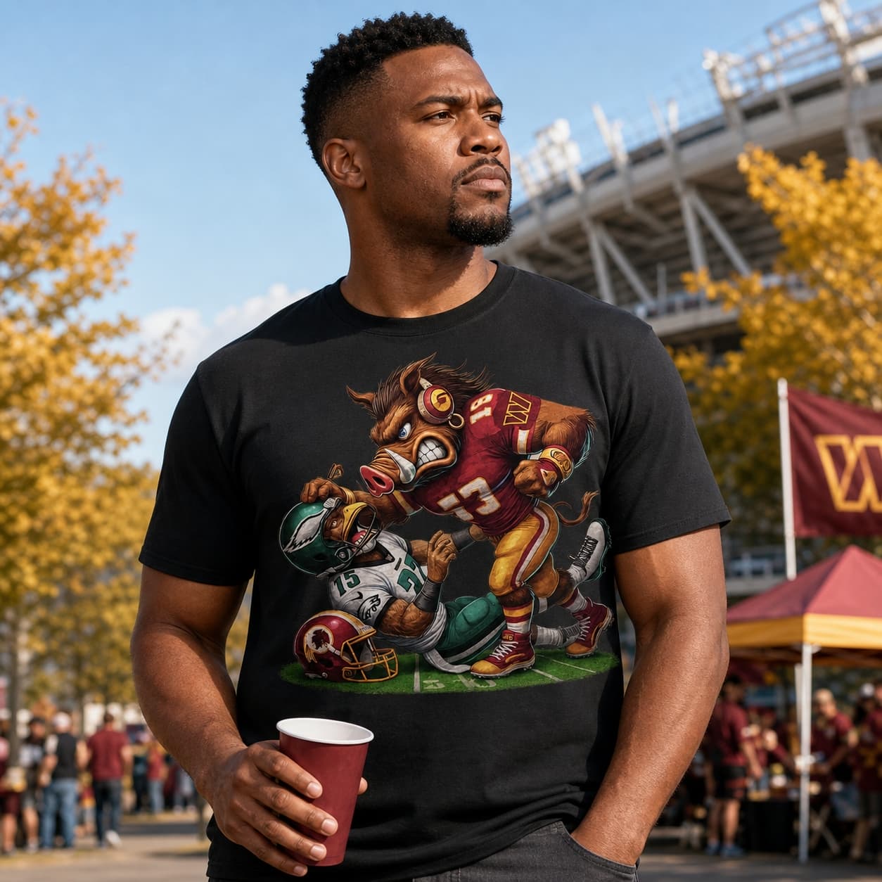 Washington Commanders vs. Philadelphia Eagles Exclusive Retro Rivalries Football Artwork Shirt