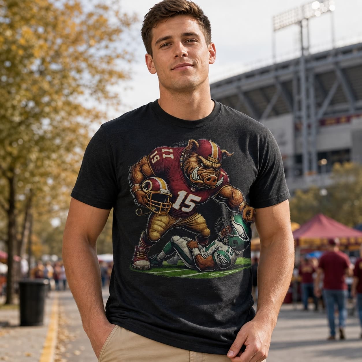 Washington Commanders vs. Philadelphia Eagles Exclusive Retro Rivalries Football Punch Artwork Shirt