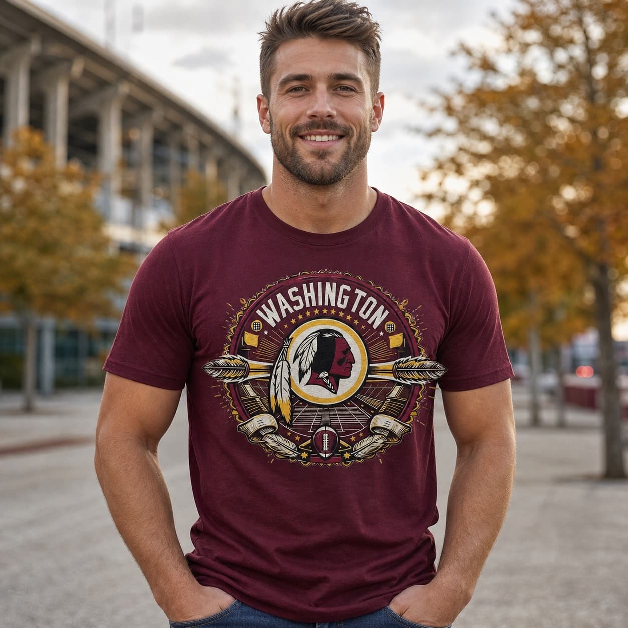 Washington Redskins Exclusive Retro Football 1981 Artwork Shirt