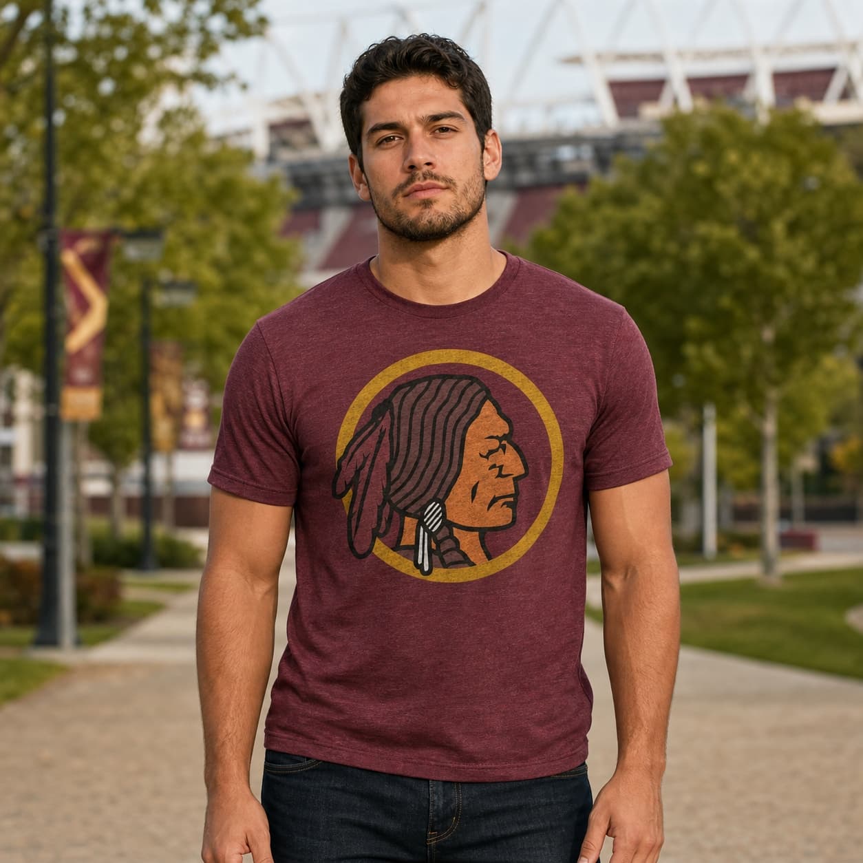 Washington Redskins Retro Football 1938 Artwork Shirt