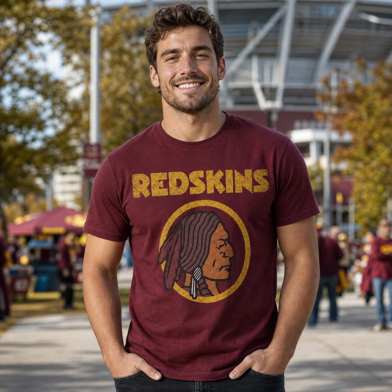 Washington Redskins Retro Football 1940 Artwork Shirt