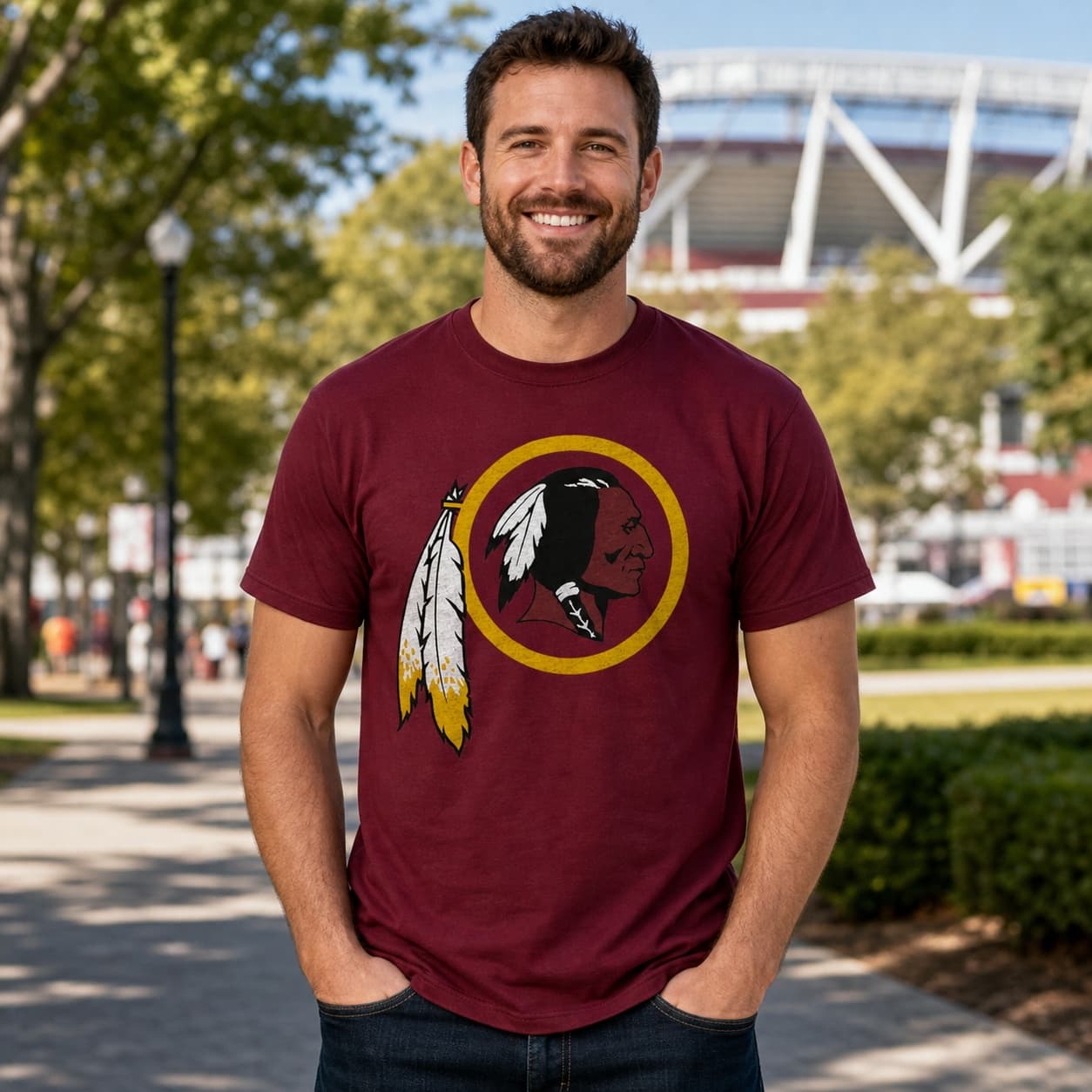 Washington Redskins Retro Football 1972 Artwork Shirt