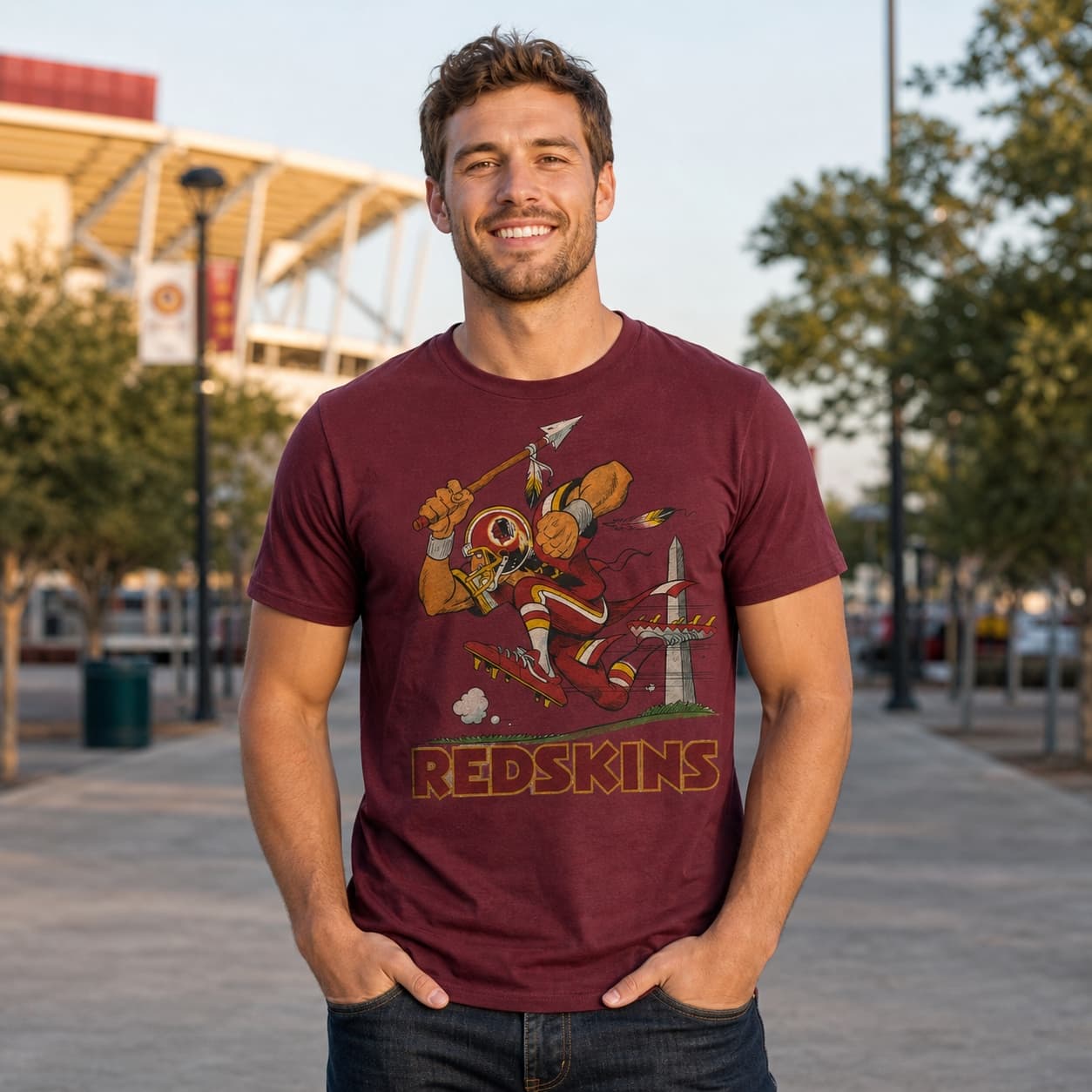 Washington Redskins Retro Football 1991 Artwork Shirt
