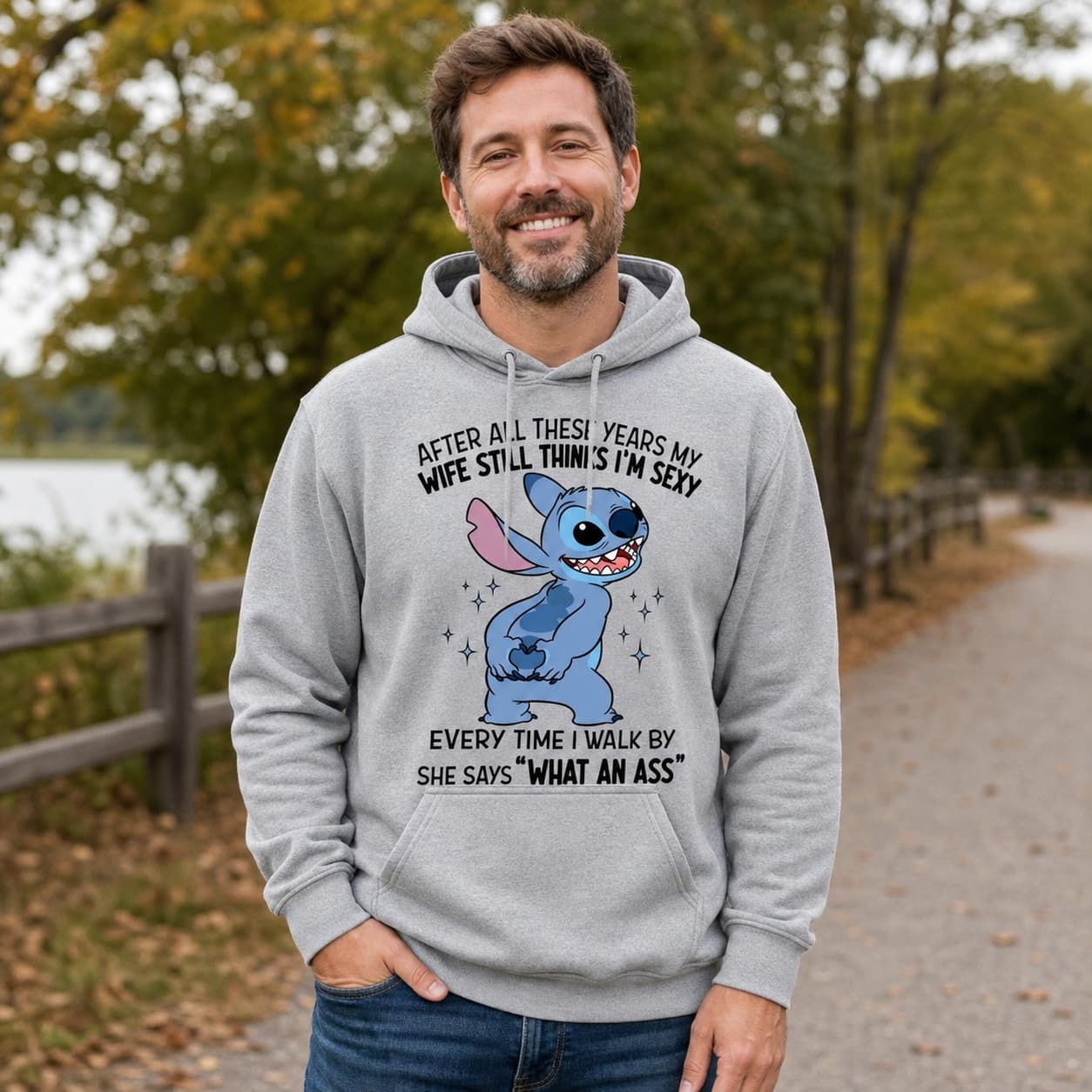 After All These Years My Wife Still Thinks I’m Sexy Every Time I Walk By She Says WHAT AN ASS Stitch Shirt